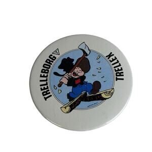 Vintage Trelleborg Trellek Button Pin